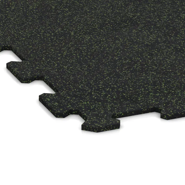 Detailaufnahme der Randausprägung von WARCO-Produkt 1042, Treppenbelag, Format 970 x 970 x 8 mm | 0,94 m, Farbe Lekko zeleni posipani.