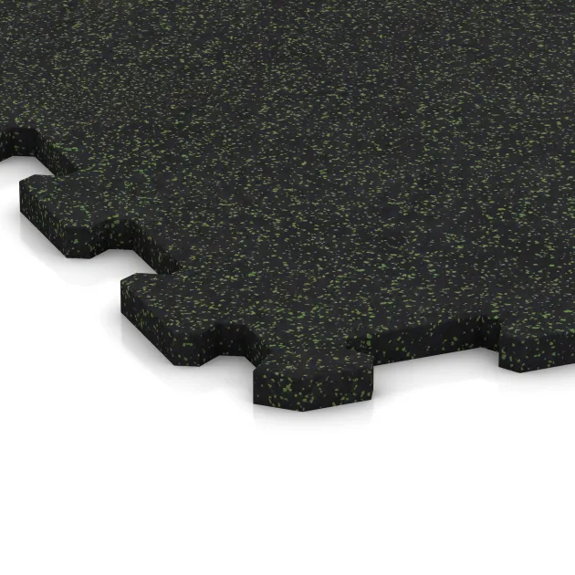 Detailaufnahme der Randausprägung von WARCO-Produkt 1119, Treppenbelag, Format 970 x 970 x 16 mm | 0,94 m², Farbe Lekko zeleni posipani.