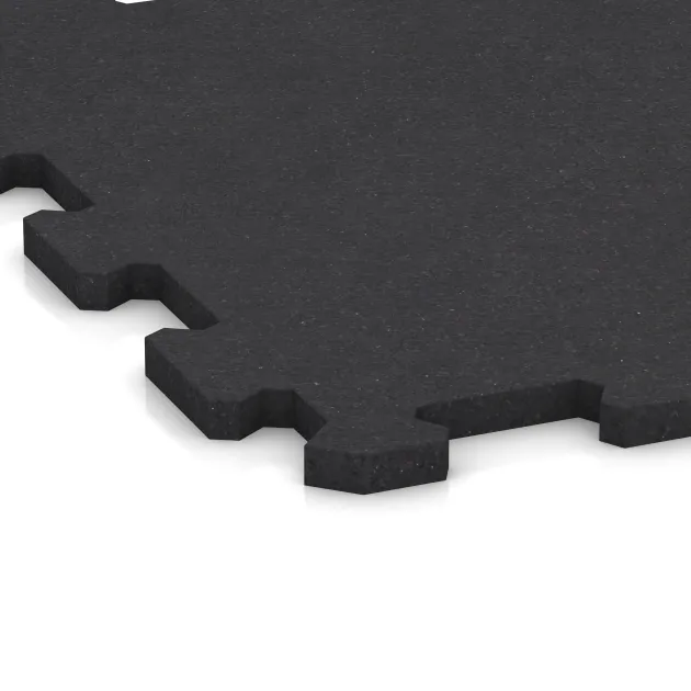 Detailaufnahme der Randausprägung von WARCO-Produkt 1003, Fitnes Podlaga Kompakt, Format 485 x 485 x 16 mm | 0,235 m², Farbe Matna antracitna.