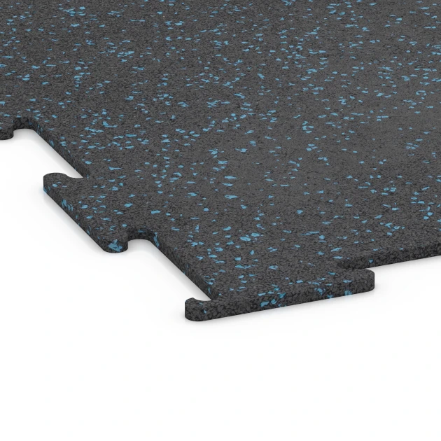 Detailaufnahme der Randausprägung von WARCO-Produkt 6457, Fitnes talna obloga Kompakt, Format 50 × 50 × 0,8 cm, Farbe Rahlo Modro Posuto.