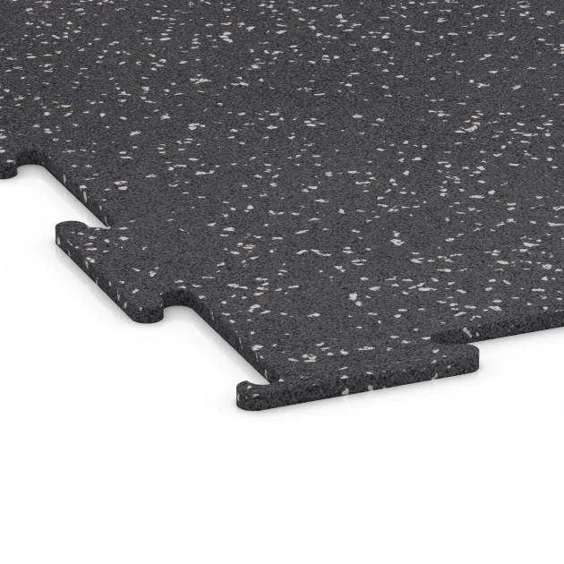 Detailaufnahme der Randausprägung von WARCO-Produkt 6458, Fitnes talna obloga Kompakt, Format 50 × 50 × 0,8 cm, Farbe Rahlo sivo posuto.