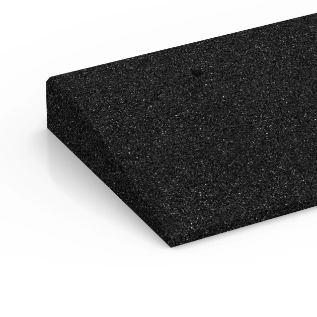 Detailaufnahme der Randausprägung von WARCO-Produkt 6599, Klančina za prag vrat, Format 100 × 25 cm | 1 < 6 cm, Farbe Antracit.
