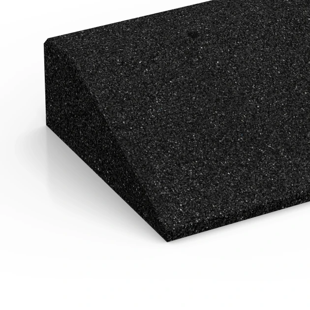 Detailaufnahme der Randausprägung von WARCO-Produkt 6603, Klančina za prag vrat, Format 100 × 25 cm | 1 < 10 cm, Farbe Antracit.