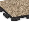 Detailaufnahme der Randausprägung von WARCO-Produkt 1228, Fitnes talne plošče iz gume Classic, Format 500 x 500 x 30 mm, Farbe Travertin.