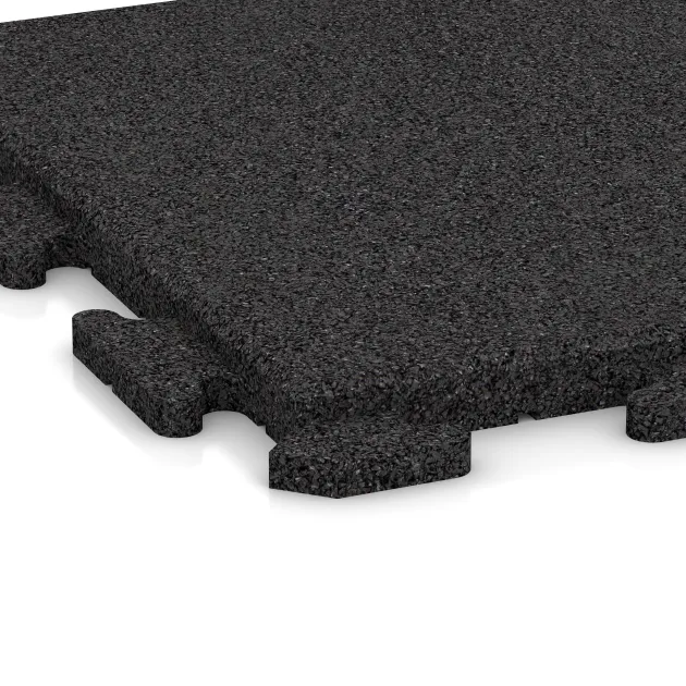 Detailaufnahme der Randausprägung von WARCO-Produkt 1253, Gehwegplatte, Format 500 x 500 x 30 mm, Farbe Antracit.