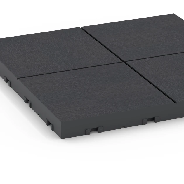 Detailaufnahme der Randausprägung von WARCO-Produkt 6347, Mozaik – Terasne plošče, Format 30 x 30 x 2 cm, Farbe Skrilavec.