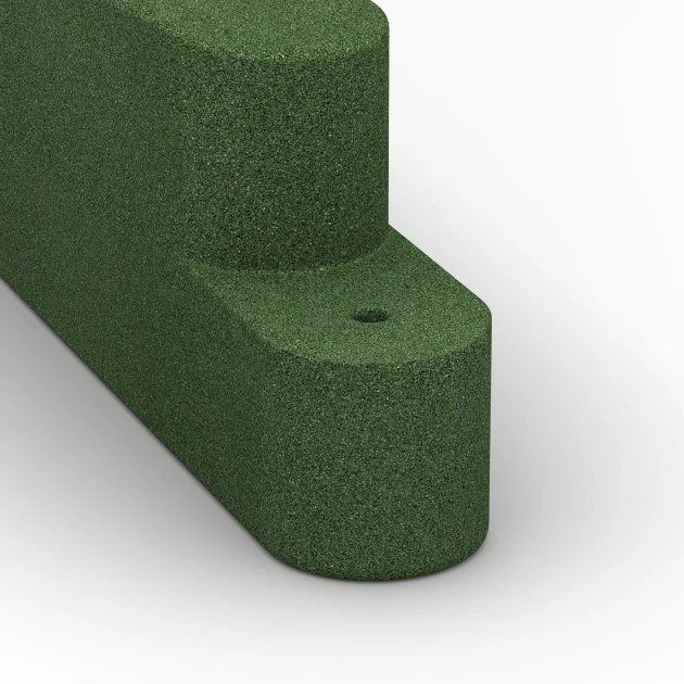 Detailaufnahme der Randausprägung von WARCO-Produkt 6641, Gumijasti robnik, Format 100 x 15 x 30 cm, Farbe Travnato zelena.