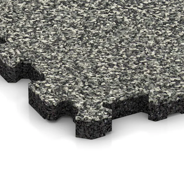 Detailaufnahme der Randausprägung von WARCO-Produkt 5423, Treppenbelag, Format 306 x 306 x 20 mm, Farbe Siv granit.