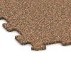 Detailaufnahme der Randausprägung von WARCO-Produkt 1023, Fitnes Podlaga Kompakt, Format 970 x 970 x 8 mm | 0,94 m, Farbe Terra Cotta.