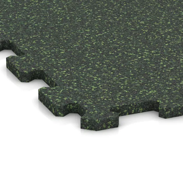 Detailaufnahme der Randausprägung von WARCO-Produkt 1099, Fitnes Podlaga Kompakt, Format 970 x 970 x 16 mm | 0,94 m², Farbe Angleška trava.
