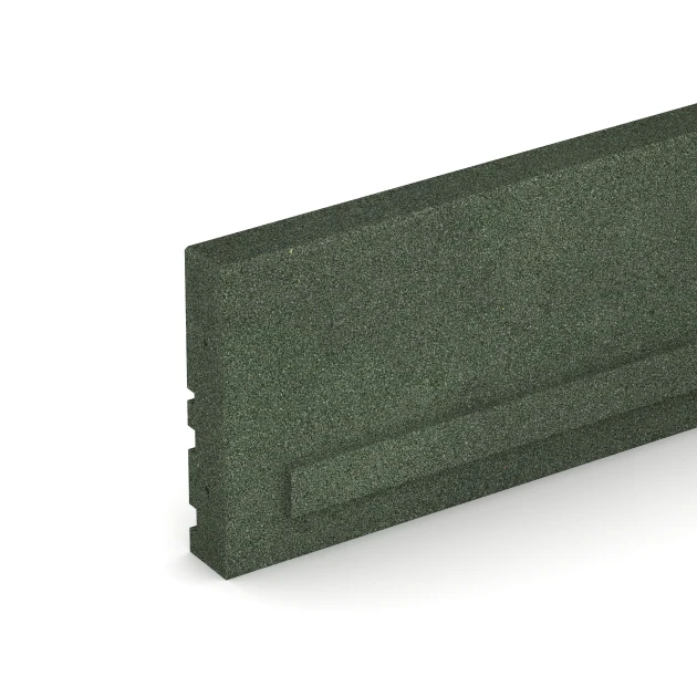 Detailaufnahme der Randausprägung von WARCO-Produkt 3786, Elastični gumijasti robnik, Format 100 × 5 × 25 cm, Farbe Travnato zelena.