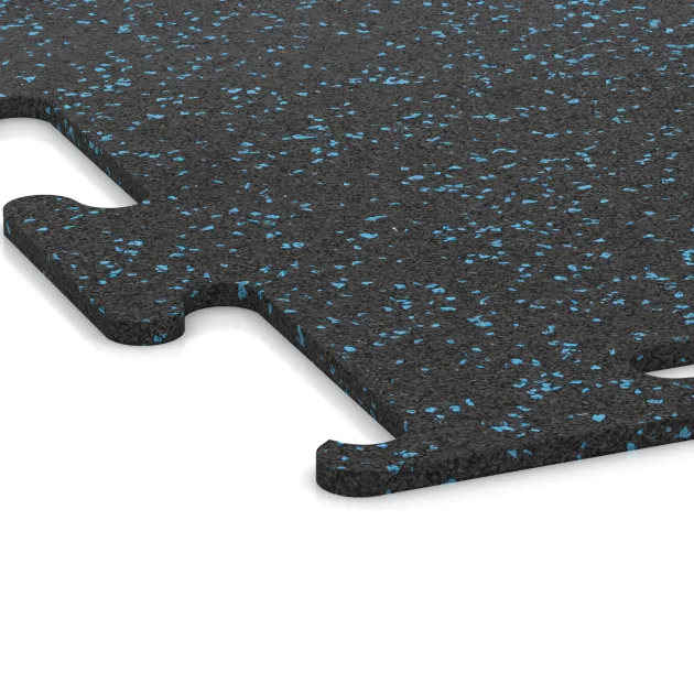 Detailaufnahme der Randausprägung von WARCO-Produkt 3754, Fitnes podlaga Fitness Performance Elite, Format 1000 x 1000 x 10 mm, Farbe Rahlo Modro Posuto.