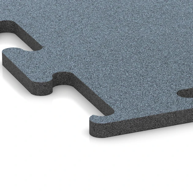 Detailaufnahme der Randausprägung von WARCO-Produkt 6162, Fitnes podlaga Fitness Performance Elite, Format 100 x 100 x 2 cm | 1,00 m², Farbe Patinirano srebro.