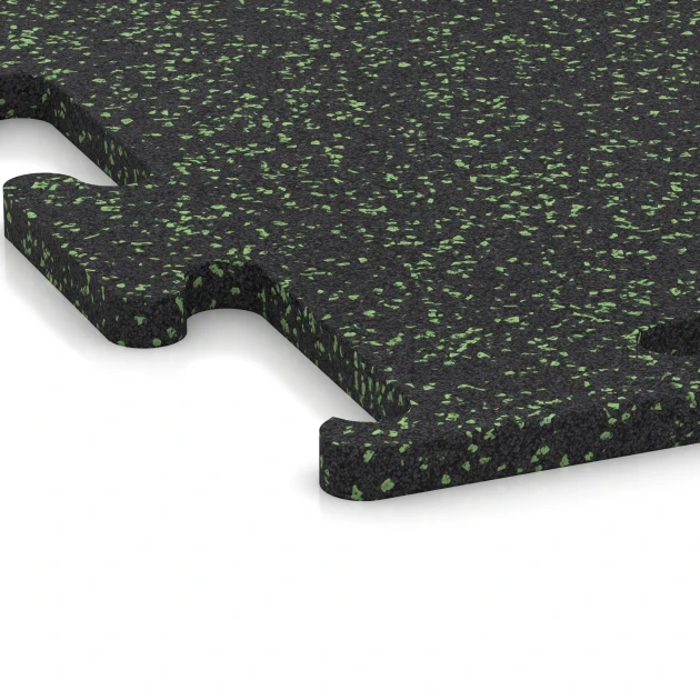 Detailaufnahme der Randausprägung von WARCO-Produkt 6979, Fitness Performance Elite talna obloga za vadbo, Format 100 x 100 x 2 cm | 1,00 m², Farbe Lekko zeleni posipani.