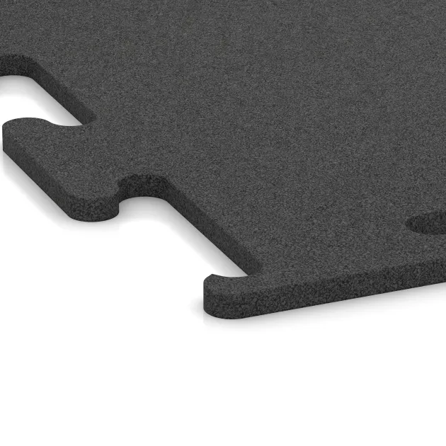 Detailaufnahme der Randausprägung von WARCO-Produkt 3750, Fitnes podlaga Fitness Performance Elite, Format 500 x 500 x 15 mm, Farbe Antracit.