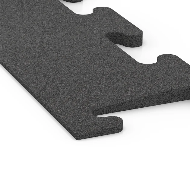 Detailaufnahme der Randausprägung von WARCO-Produkt 6594, Robna klančina Fitness Performance Elite, Format 100 × 20 cm | 0,5 < 2 cm, Farbe Antracit.