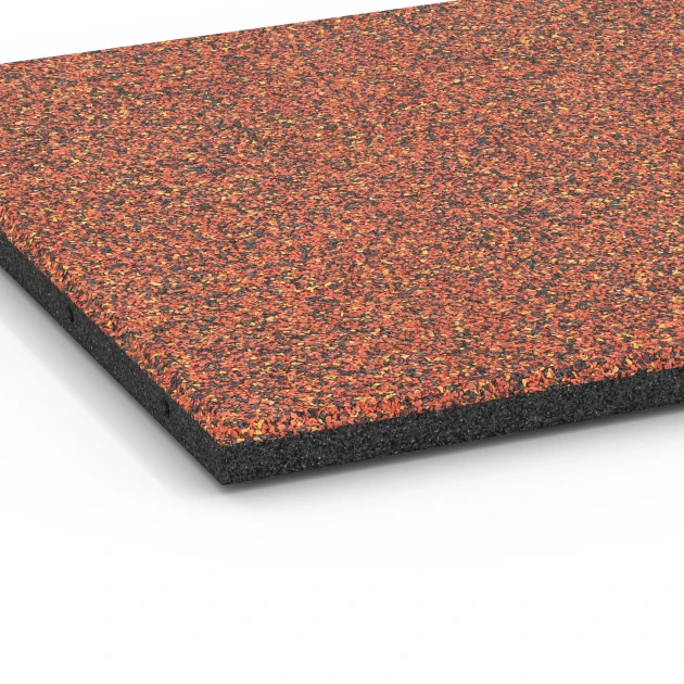 Detailaufnahme der Randausprägung von WARCO-Produkt 6417, Gumijasta varnostna plošča – 90 cm, Format 50 x 50 x 3 cm, Farbe Etna.