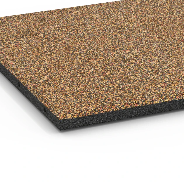 Detailaufnahme der Randausprägung von WARCO-Produkt 6416, Gumijasta varnostna plošča – 90 cm, Format 50 x 50 x 3 cm | 0,25 m², Farbe Terakota.