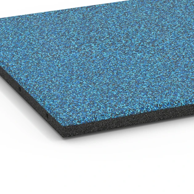 Detailaufnahme der Randausprägung von WARCO-Produkt 6420, Gumijasta varnostna plošča – 90 cm, Format 50 x 50 x 3 cm | 0,25 m², Farbe Atlantik.