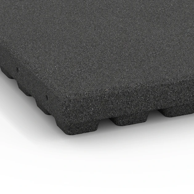 Detailaufnahme der Randausprägung von WARCO-Produkt 6295, Gumijaste varnostne plošče, Format 50 x 50 x 7 cm, Farbe Antracit.