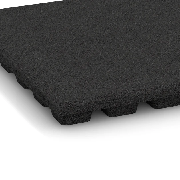 Detailaufnahme der Randausprägung von WARCO-Produkt 6291, Gumijaste varnostne plošče, Format 50 x 50 x 4,8 cm, Farbe Antracit.