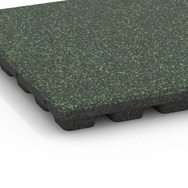 Detailaufnahme der Randausprägung von WARCO-Produkt 6433, Gumijasta varnostna plošča – 160 cm, Format 50 x 50 x 4,8 cm, Farbe Angleška trata.