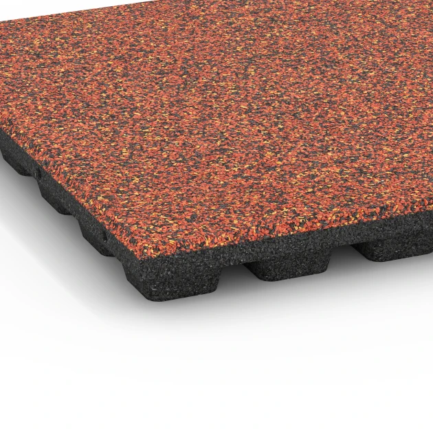 Detailaufnahme der Randausprägung von WARCO-Produkt 6435, Gumijasta varnostna plošča – 160 cm, Format 50 x 50 x 4,8 cm, Farbe Etna.