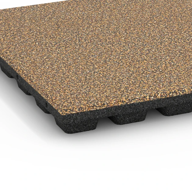 Detailaufnahme der Randausprägung von WARCO-Produkt 6439, Gumijasta varnostna plošča – 160 cm, Format 50 x 50 x 4,8 cm, Farbe Ratan.