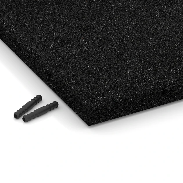 Detailaufnahme der Randausprägung von WARCO-Produkt 6253, Gumijasta varnostna plošča – 140 cm, Format 50 x 50 x 4 cm, Farbe Antracit.