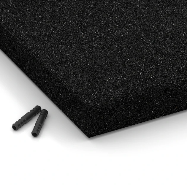 Detailaufnahme der Randausprägung von WARCO-Produkt 6265, Blažilna plošča – 180 cm, Format 50 x 50 x 6 cm, Farbe Antracit.