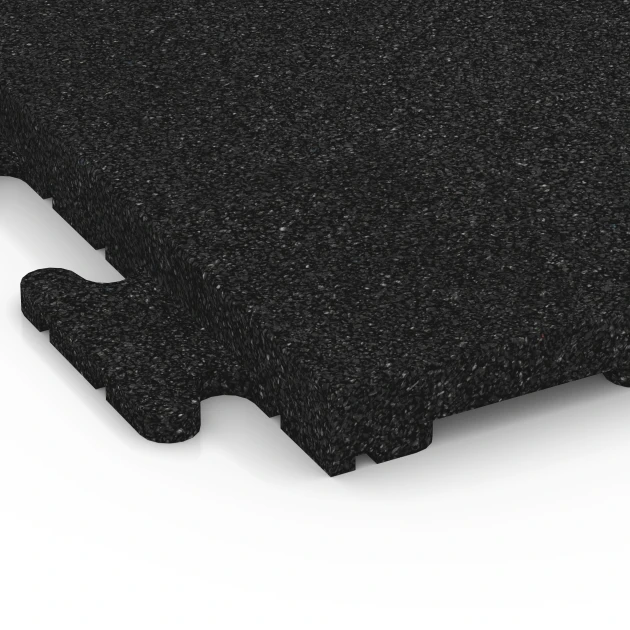 Detailaufnahme der Randausprägung von WARCO-Produkt 6190, Talna ploščica za fitness Classic, Format 50 x 50 x 3 cm | 0,25 m², Farbe Antracit.