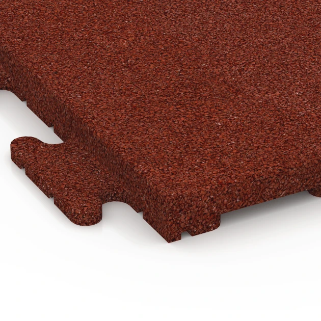 Detailaufnahme der Randausprägung von WARCO-Produkt 6976, Talna ploščica za fitness Classic, Format 50 x 50 x 3 cm | 0,25 m², Farbe Opečno rdeča.