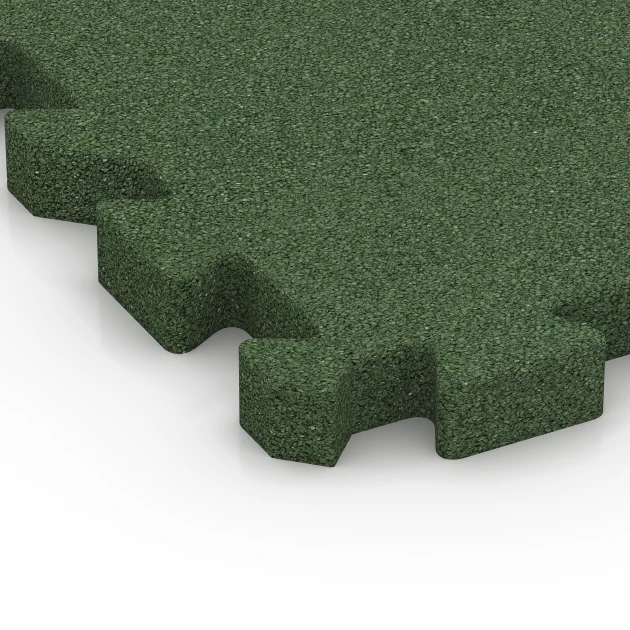 Detailaufnahme der Randausprägung von WARCO-Produkt 6982, Plošče za športna igrišča, Format 50 x 50 x 4 cm | 0,25 m², Farbe Travnato zelena.