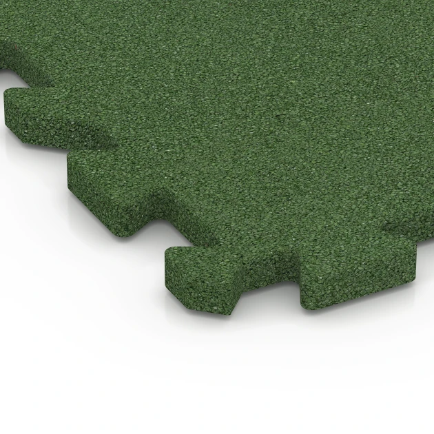 Detailaufnahme der Randausprägung von WARCO-Produkt 6990, Gumijaste plošče za fitnes, Format 50 x 50 x 3 cm | 0,25 m², Farbe Travnato zelena.