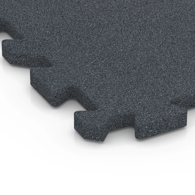 Detailaufnahme der Randausprägung von WARCO-Produkt 6992, Gumijaste plošče za fitnes, Format 50 x 50 x 3 cm | 0,25 m², Farbe Skrilavosiva.