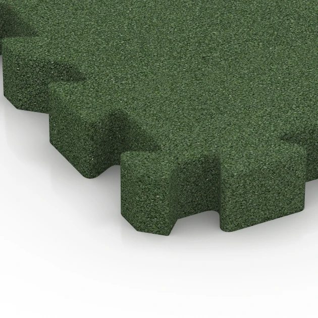 Detailaufnahme der Randausprägung von WARCO-Produkt 6407, Plošča za blaženje padcev – 220 cm, Format 50 x 50 x 6 cm | 0,25 m², Farbe Travnato zelena.