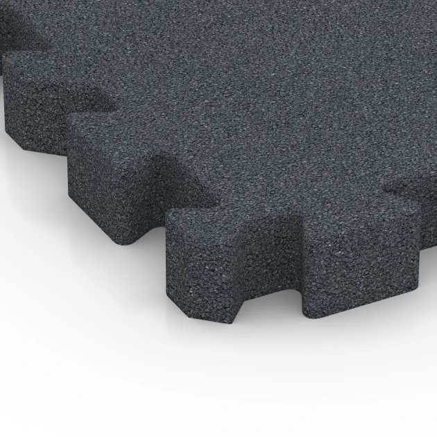 Detailaufnahme der Randausprägung von WARCO-Produkt 6408, Plošča za blaženje padcev – 220 cm, Format 50 x 50 x 6 cm | 0,25 m², Farbe Skrilavosiva.