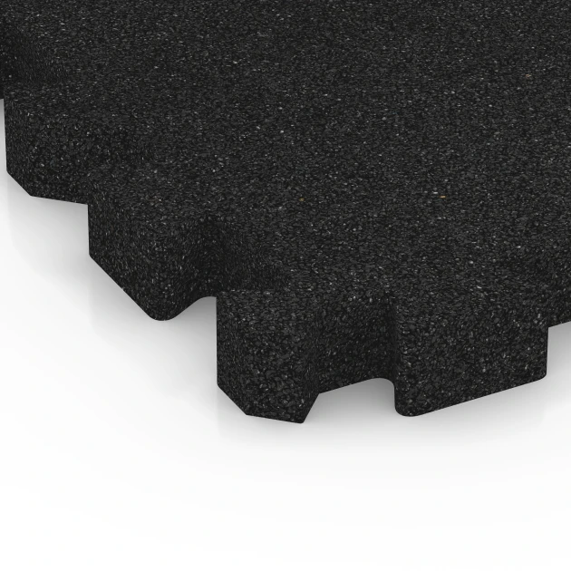 Detailaufnahme der Randausprägung von WARCO-Produkt 6401, Plošča za blaženje padcev – 190 cm, Format 50 x 50 x 5 cm | 0,25 m², Farbe Antracit.