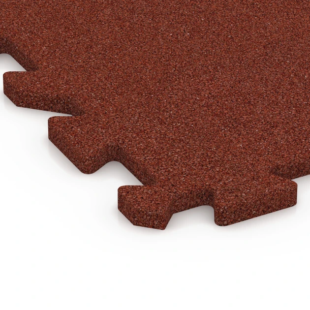 Detailaufnahme der Randausprägung von WARCO-Produkt 6984, Gumijaste plošče za fitnes, Format 50 x 50 x 2 cm | 0,25 m², Farbe Opečno rdeča.