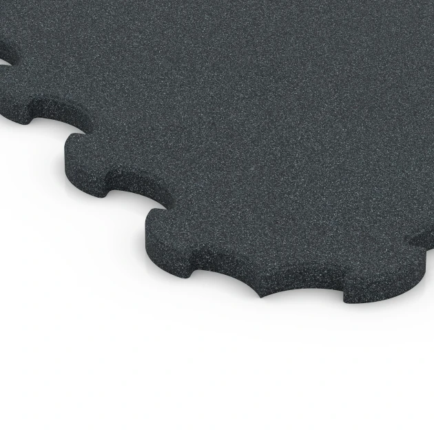 Detailaufnahme der Randausprägung von WARCO-Produkt 6323, Zaščitna podloga za fitnes naprave, Format 102,5 x 102,5 x 2,5 cm | 1,05 m², Farbe Antracit.
