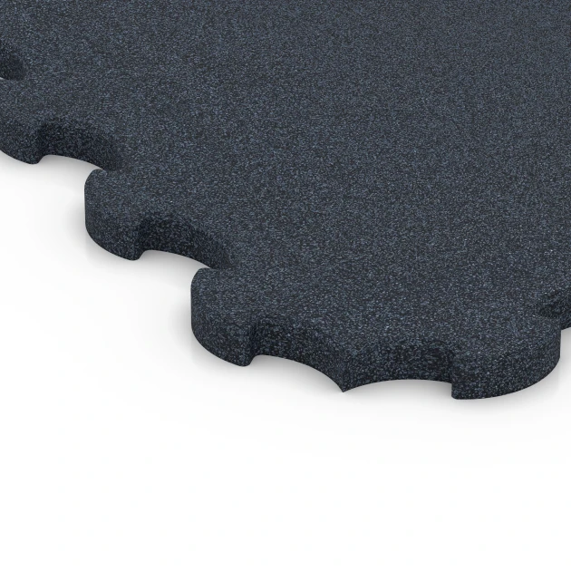 Detailaufnahme der Randausprägung von WARCO-Produkt 6391, Stallmatte Puzzle, Format 102,5 x 102,5 x 3 cm | 1,05 m², Farbe Antracit.