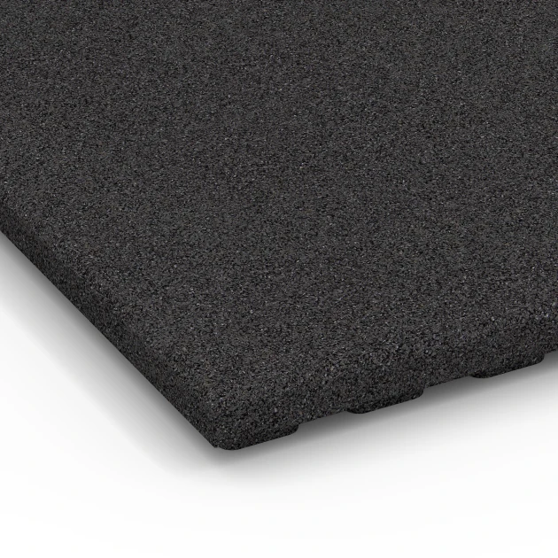 Detailaufnahme der Randausprägung von WARCO-Produkt 6387, Hlevska guma Luksuz, Format 100 x 100 x 4,5 cm | 1,00 m², Farbe Antracit.