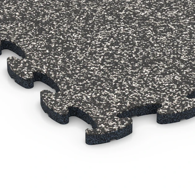 Detailaufnahme der Randausprägung von WARCO-Produkt 6823, Fitness Active talna obloga, Format 44,6 x 44,6 x 1,8 cm, Farbe Temnosivi granit.