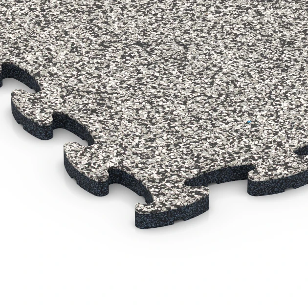 Detailaufnahme der Randausprägung von WARCO-Produkt 6824, Fitness Active talna obloga, Format 44,6 x 44,6 x 1,8 cm, Farbe Sivi granit.