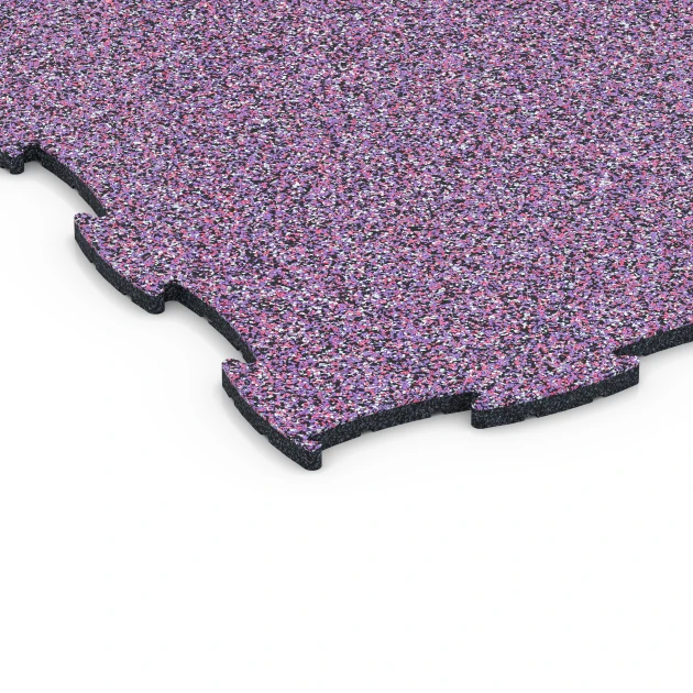 Detailaufnahme der Randausprägung von WARCO-Produkt 6837, Fitness Active talna obloga, Format 97,1 x 97,1 × 1,8 cm, Farbe Levandula.