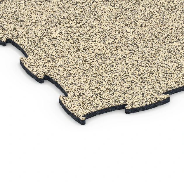 Detailaufnahme der Randausprägung von WARCO-Produkt 6811, Gumijasta podloga za agility, Format 97,1 x 97,1 × 1,8 cm, Farbe Travertin.