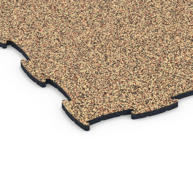 Detailaufnahme der Randausprägung von WARCO-Produkt 6925, Gumijaste plošče za sejme, Format 97,1 x 97,1 × 1,8 cm, Farbe Terakota.