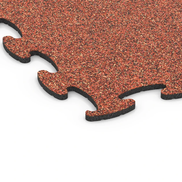 Detailaufnahme der Randausprägung von WARCO-Produkt 6872, Fitnes talna obloga Max, Format 98 x 98 × 1,8 cm, Farbe Etna.