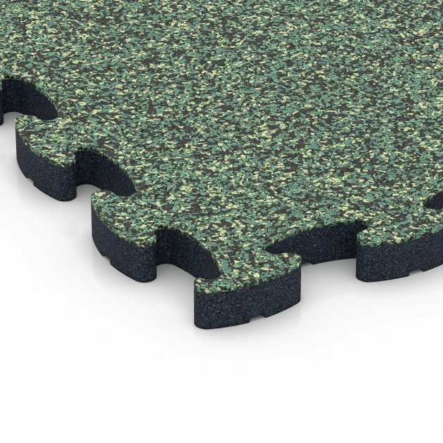 Detailaufnahme der Randausprägung von WARCO-Produkt 6879, Fitnes talna obloga Max, Format 44,6 x 44,6 × 2,8 cm, Farbe Angleška trata.