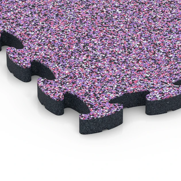 Detailaufnahme der Randausprägung von WARCO-Produkt 6882, Fitnes talna obloga Max, Format 44,6 x 44,6 × 2,8 cm, Farbe Levandula.